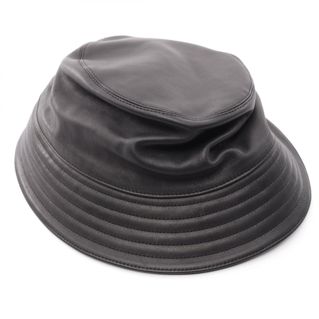 Hermes Hat Sellier Buttons Bucket Leather Hat — view 7
