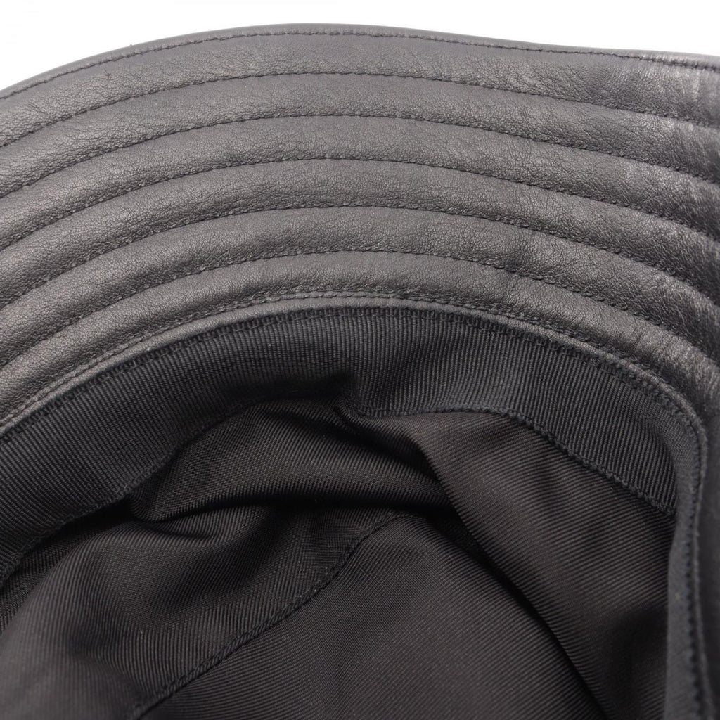 Hermes Hat Sellier Buttons Bucket Leather Hat — view 8