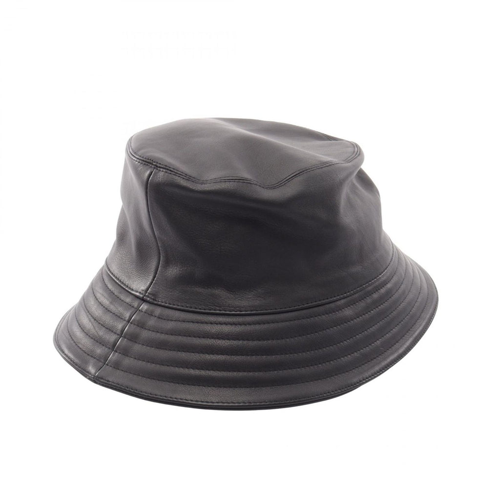 Hermes Hat Sellier Buttons Bucket Leather Hat — view 2