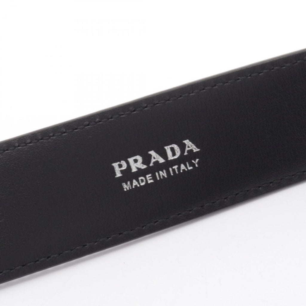 Prada Belt Silver Black Leather — view 4