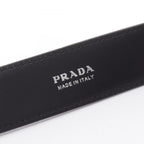 Prada Belt Silver Black Leather — view 4