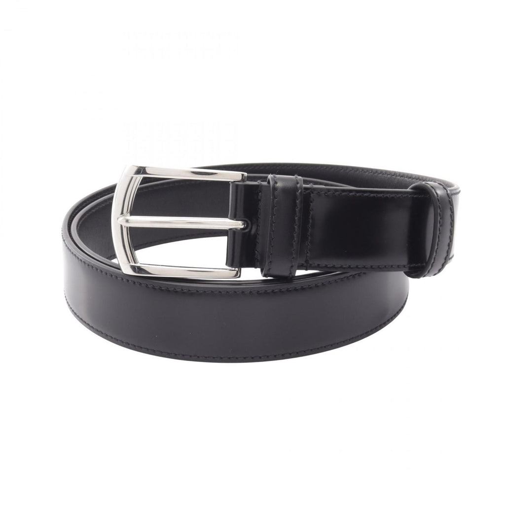 Prada Belt Silver Black Leather