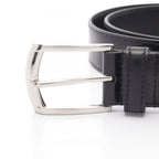 Prada Belt Silver Black Leather — view 2