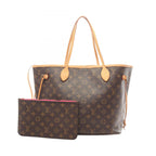Louis Vuitton Tote Bag Neverfull MM Pivoine Leather