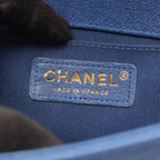 Chanel Shoulder Bag Boy Small Blue Caviar Leather Chain — view 4