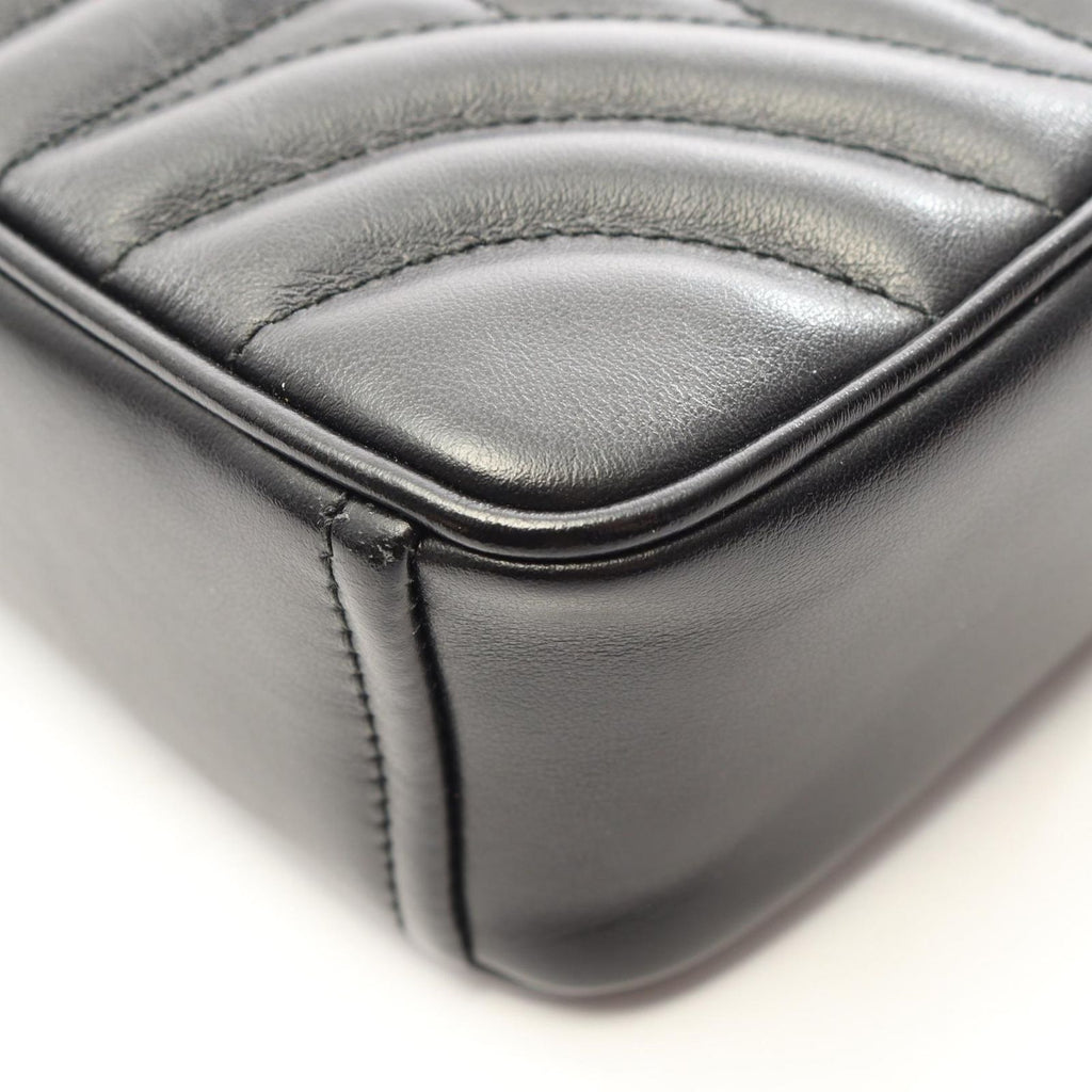 Prada Shoulder Bag Soft Calfskin Impun Black Leather Diamondglam Chain — view 5