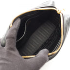 Prada Shoulder Bag Soft Calfskin Impun Black Leather Diamondglam Chain — view 3