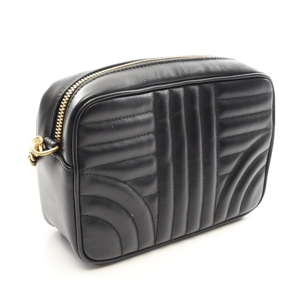Prada Shoulder Bag Soft Calfskin Impun Black Leather Diamondglam Chain — view 2