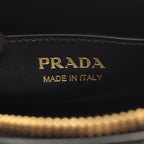 Prada Shoulder Bag Soft Calfskin Impun Black Leather Diamondglam Chain — view 4