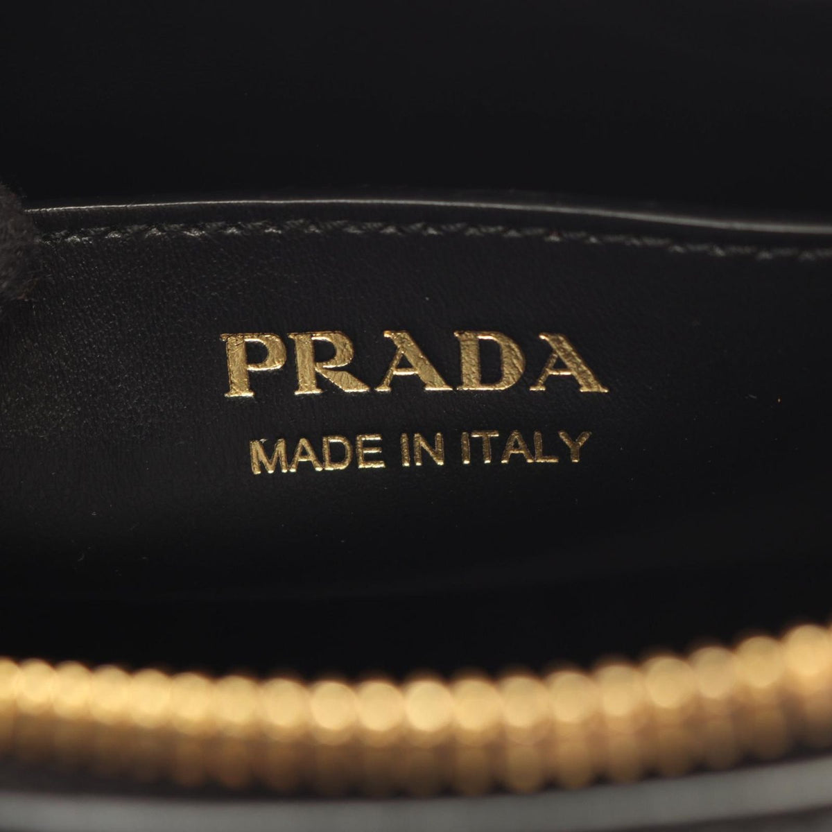 Prada Shoulder Bag Soft Calfskin Impun Black Leather Diamondglam Chain — view 4