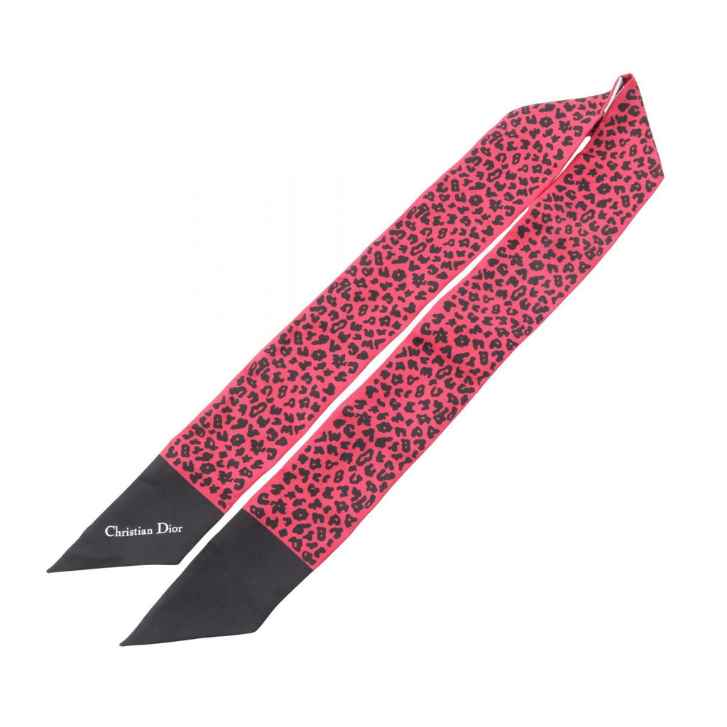 Dior Scarf Mitzah Leopard Ribbon Silk — view 2