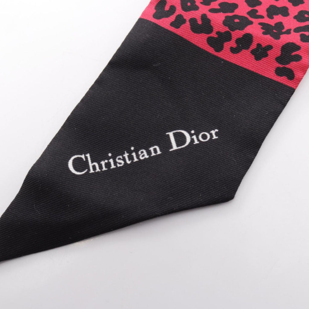 Dior Scarf Mitzah Leopard Ribbon Silk — view 6