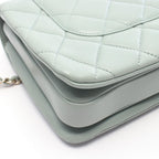 Chanel Shoulder Bag Trendy CC Small Top Handle Flap 2-Way Sage Green Leather — view 8