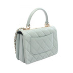 Chanel Shoulder Bag Trendy CC Small Top Handle Flap 2-Way Sage Green Leather — view 2