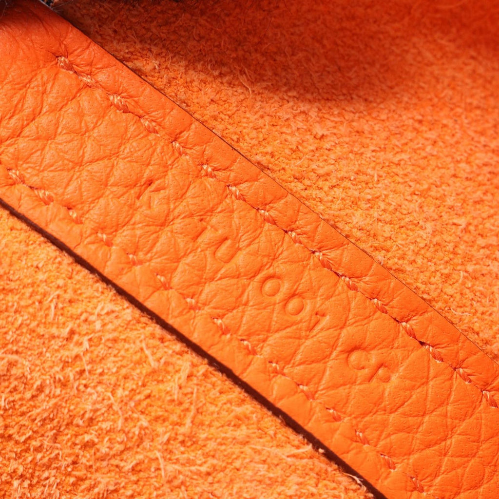Hermes Handbag Picotin Lock MM Orange Mini Anne Leather — view 5