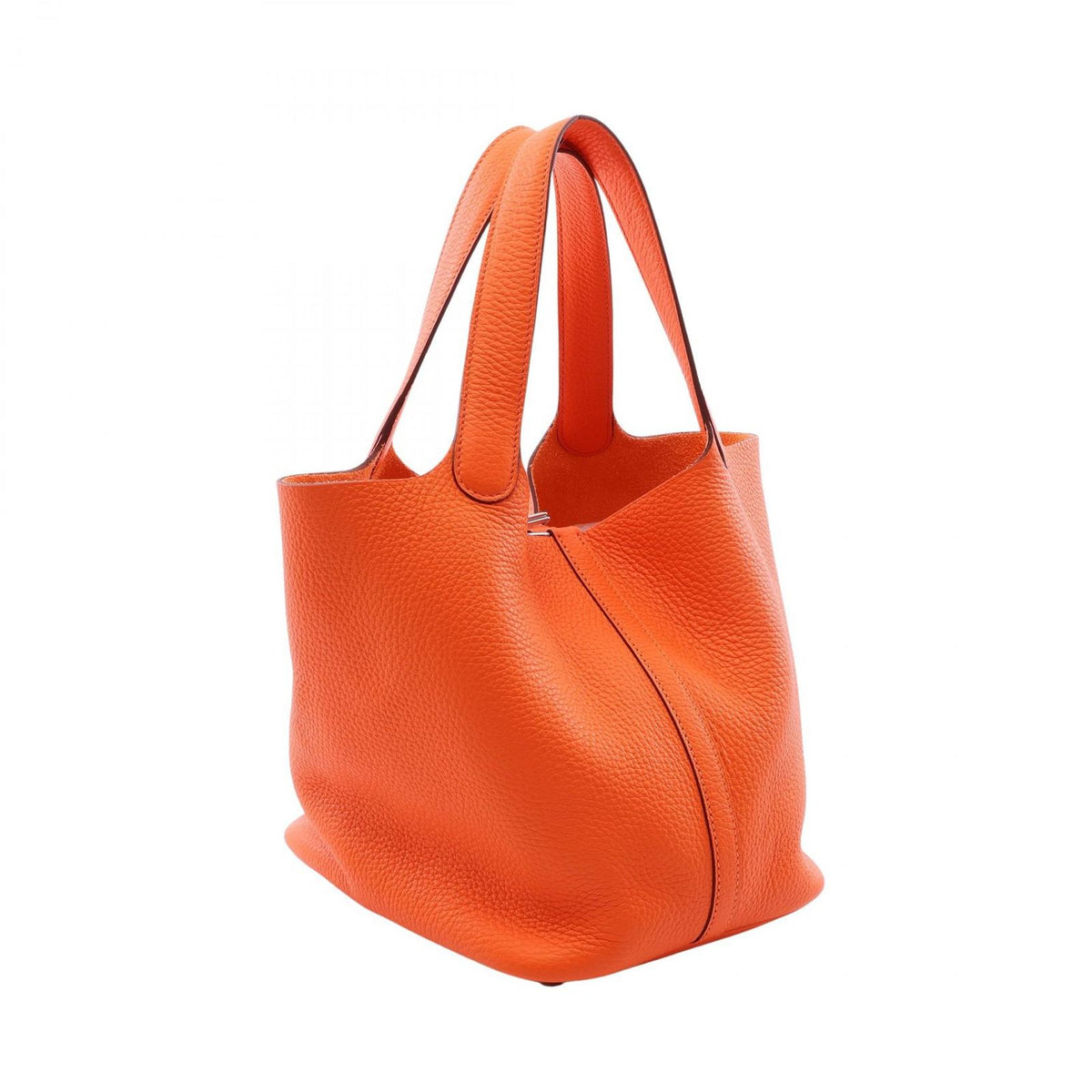 Hermes Handbag Picotin Lock MM Orange Mini Anne Leather — view 2