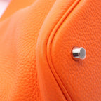 Hermes Handbag Picotin Lock MM Orange Mini Anne Leather — view 6