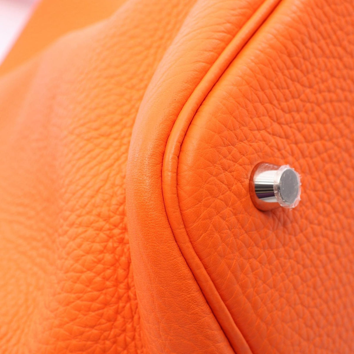 Hermes Handbag Picotin Lock MM Orange Mini Anne Leather — view 6