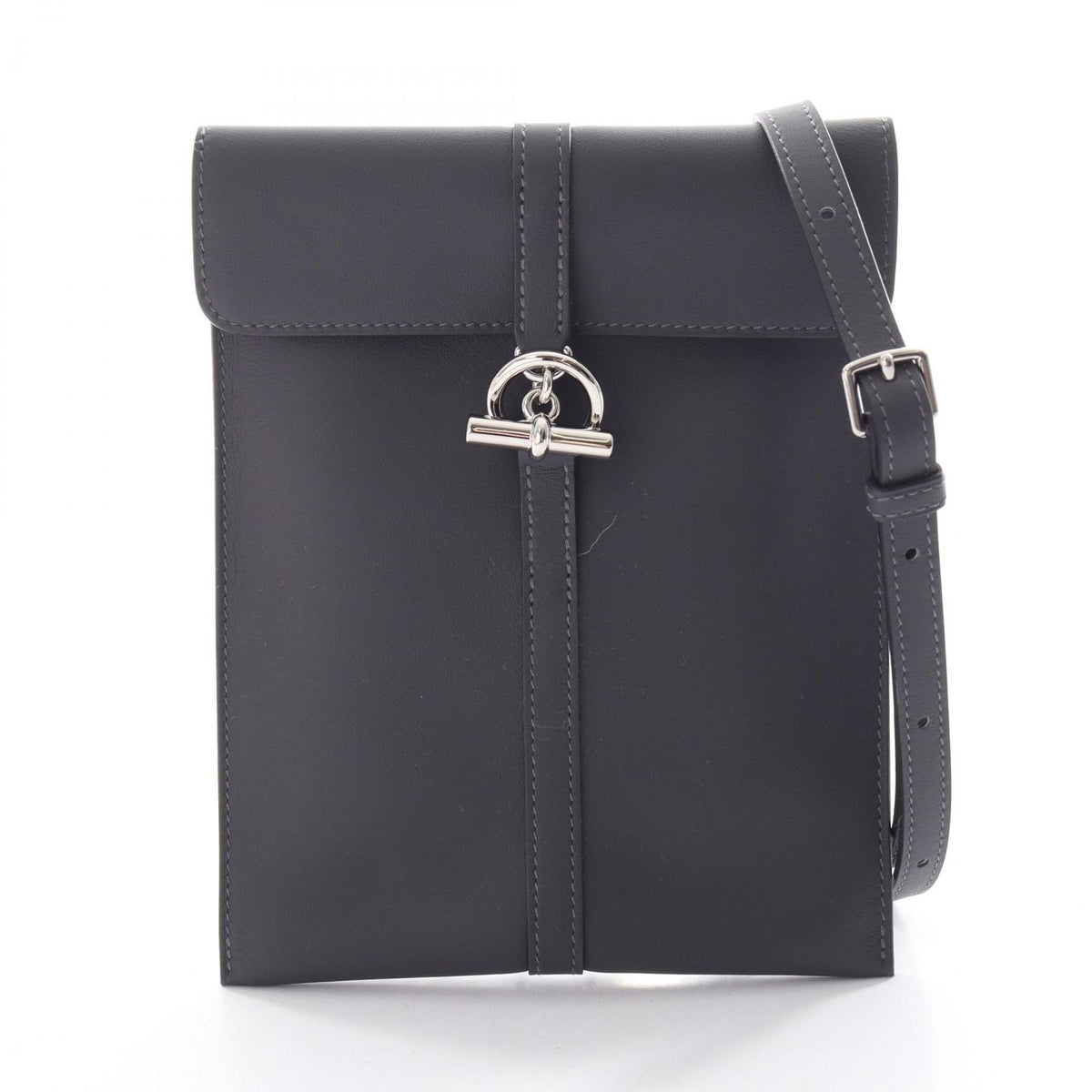 Hermes Shoulder Bag Glenan to Go Ardoise Leather
