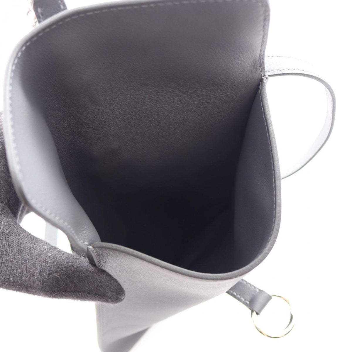Hermes Shoulder Bag Glenan to Go Ardoise Leather — view 3