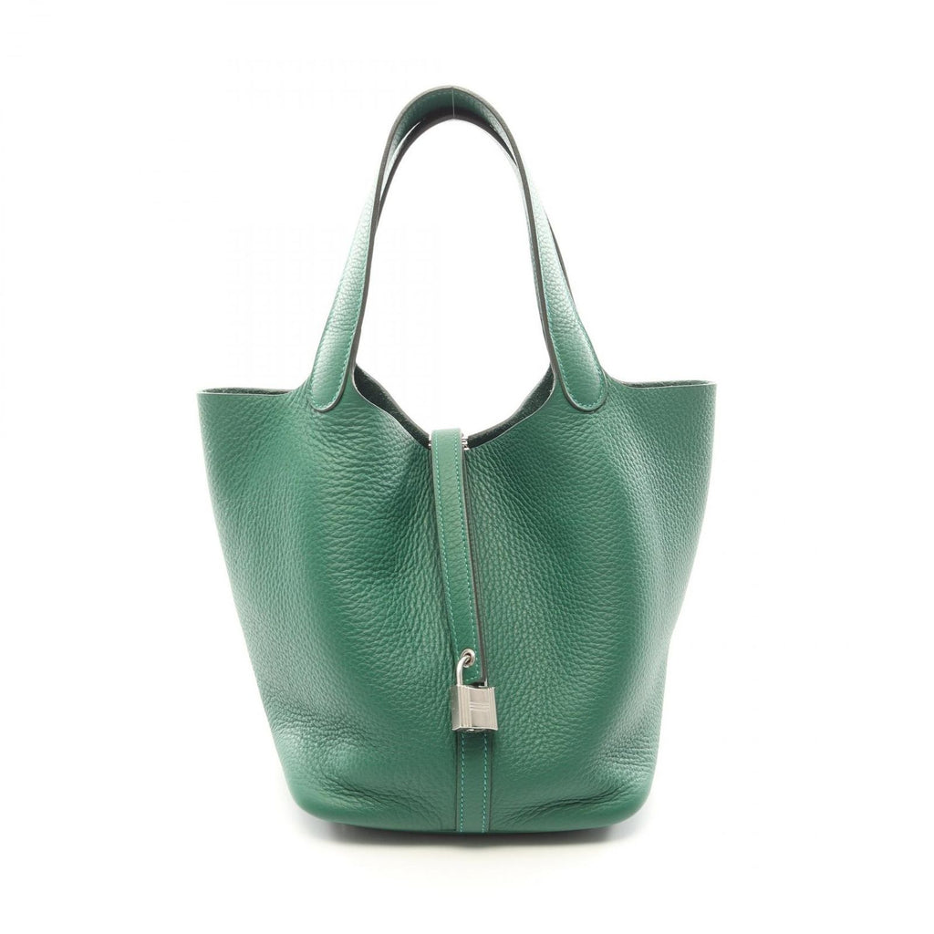 Hermes Handbag Picotin Lock MM Vert Vertigo Leather