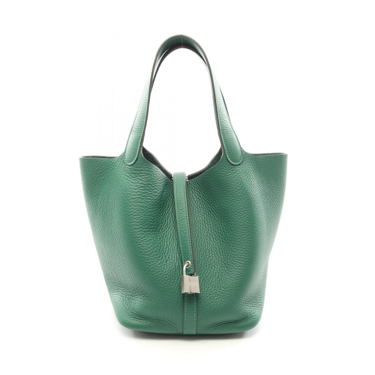 Hermes Handbag Picotin Lock MM Vert Vertigo Leather