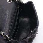 Chanel Shoulder Bag Mini Quilted Black Caviar Leather Chain — view 3