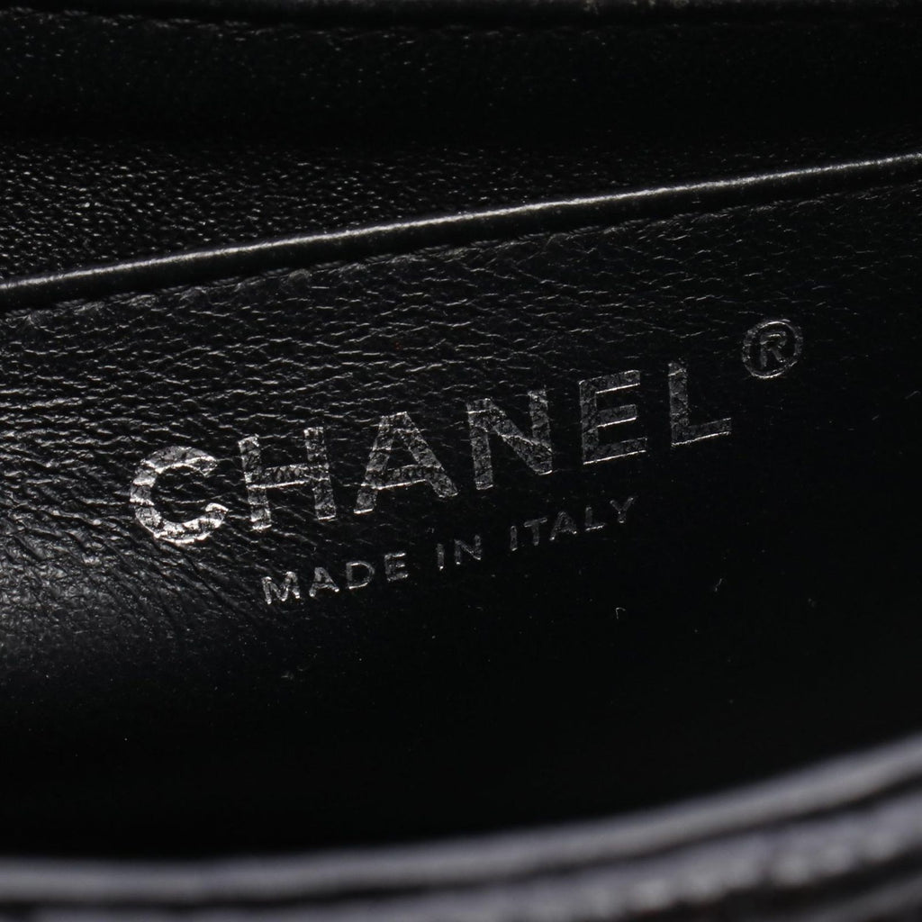 Chanel Shoulder Bag Mini Quilted Black Caviar Leather Chain — view 4