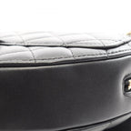 Chanel Shoulder Bag Heart Chain Clutch Black Lambskin Quilted Shape — view 6
