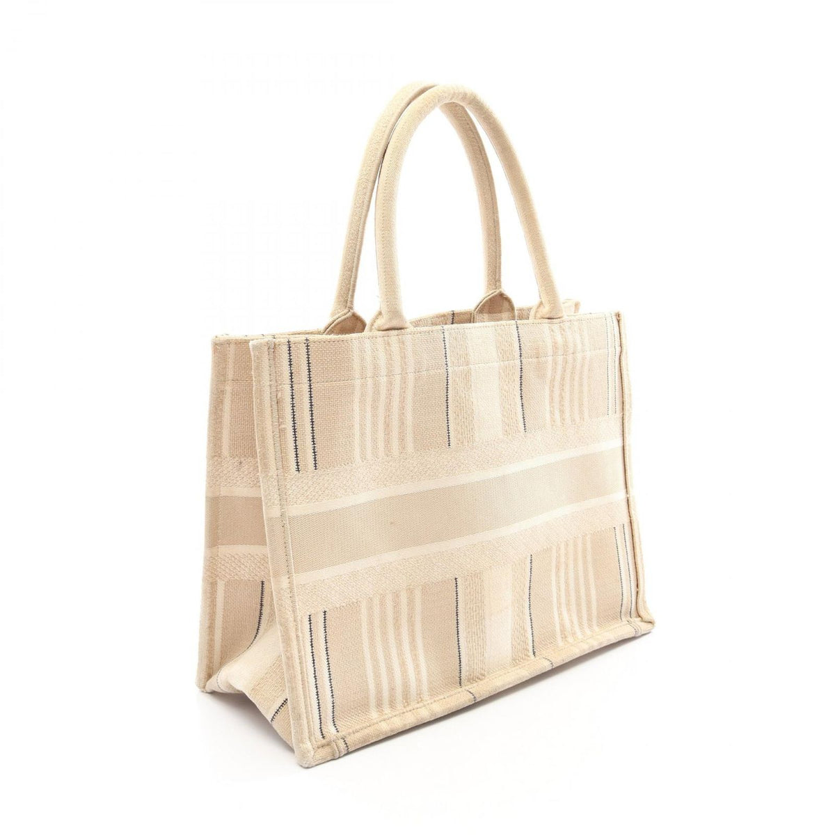 Dior Tote Bag Book Medium Ivory Beige Black Canvas — view 2