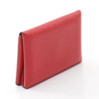 Hermes Coin Purse Calvi Duo Rouge Ladue Leather — view 2