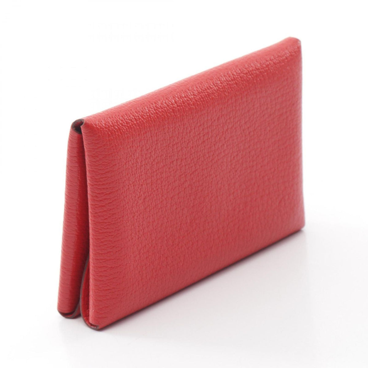 Hermes Coin Purse Calvi Duo Rouge Ladue Leather — view 2