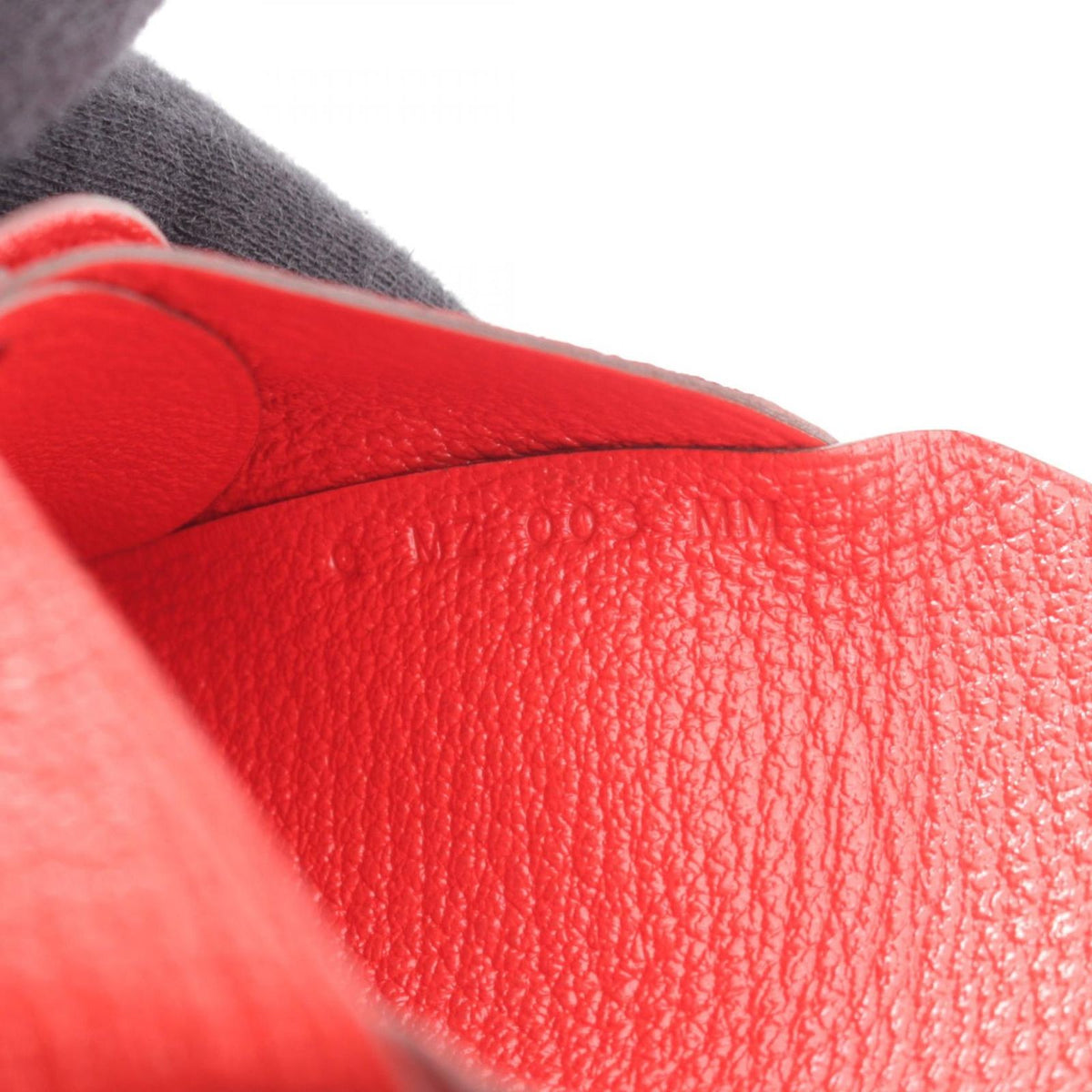 Hermes Coin Purse Calvi Duo Rouge Ladue Leather — view 6