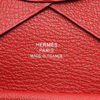 Hermes Coin Purse Calvi Duo Rouge Ladue Leather — view 5