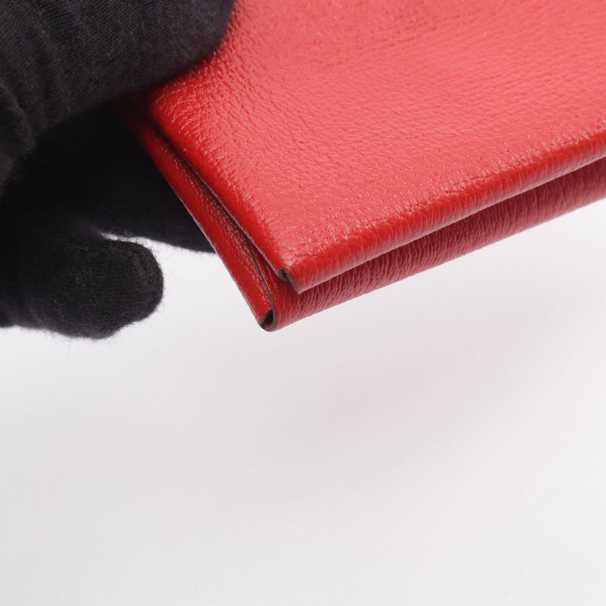 Hermes Coin Purse Calvi Duo Rouge Ladue Leather — view 7
