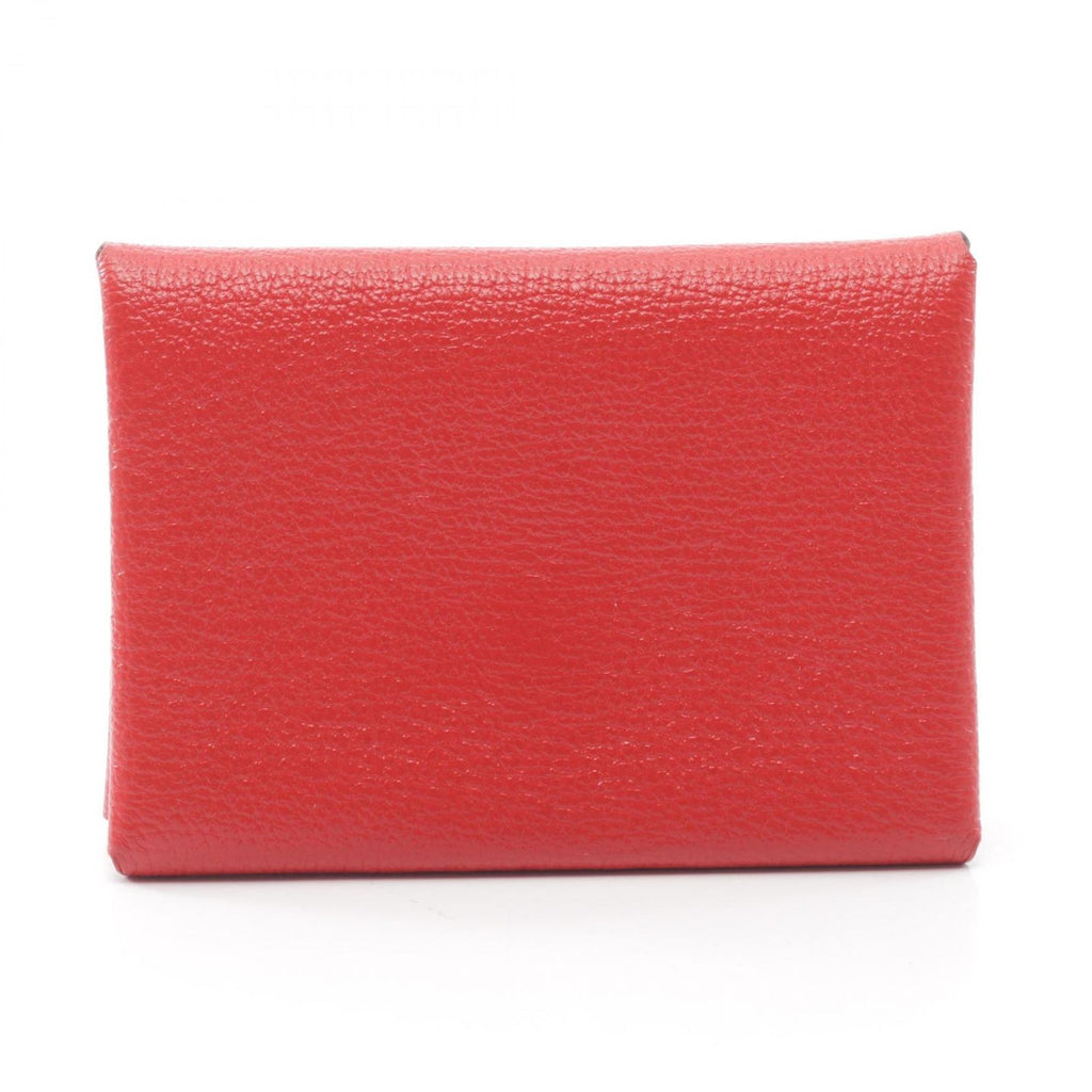 Hermes Coin Purse Calvi Duo Rouge Ladue Leather