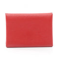 Hermes Coin Purse Calvi Duo Rouge Ladue Leather
