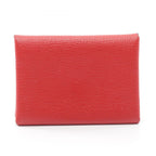 Hermes Coin Purse Calvi Duo Rouge Ladue Leather