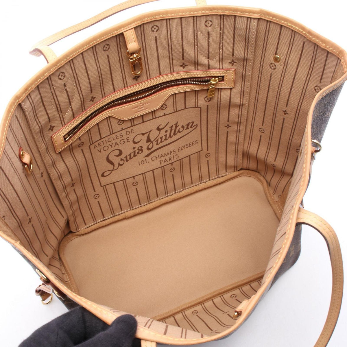 Louis Vuitton Tote Bag Neverfull MM Leather — view 3