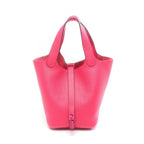 Hermes Handbag Picotin Lock PM Monochrome Pink Rose Mexico Leather