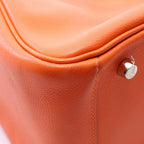 Hermes Shoulder Bag Lindy 30 Orange Leather — view 7