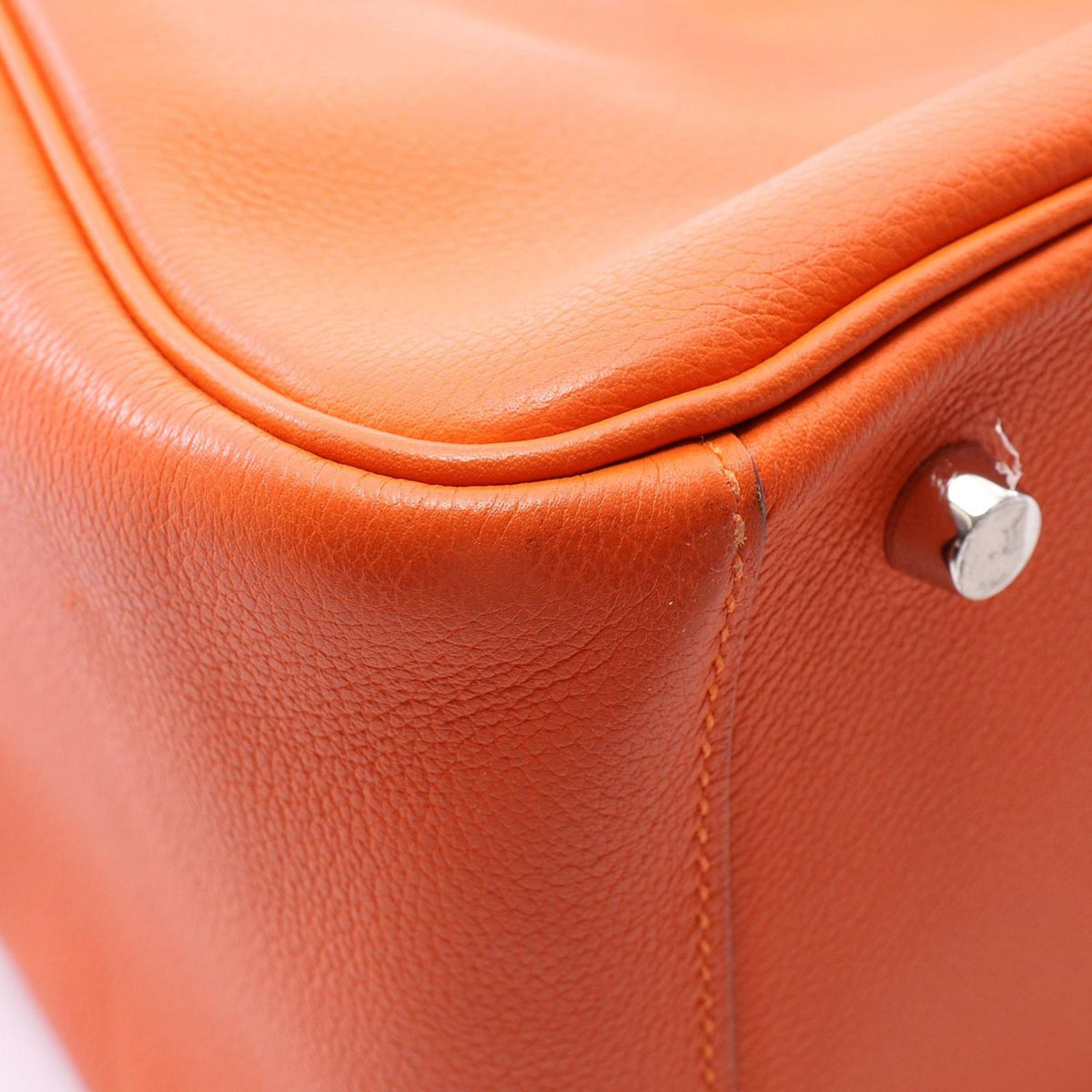 Hermes Shoulder Bag Lindy 30 Orange Leather — view 7