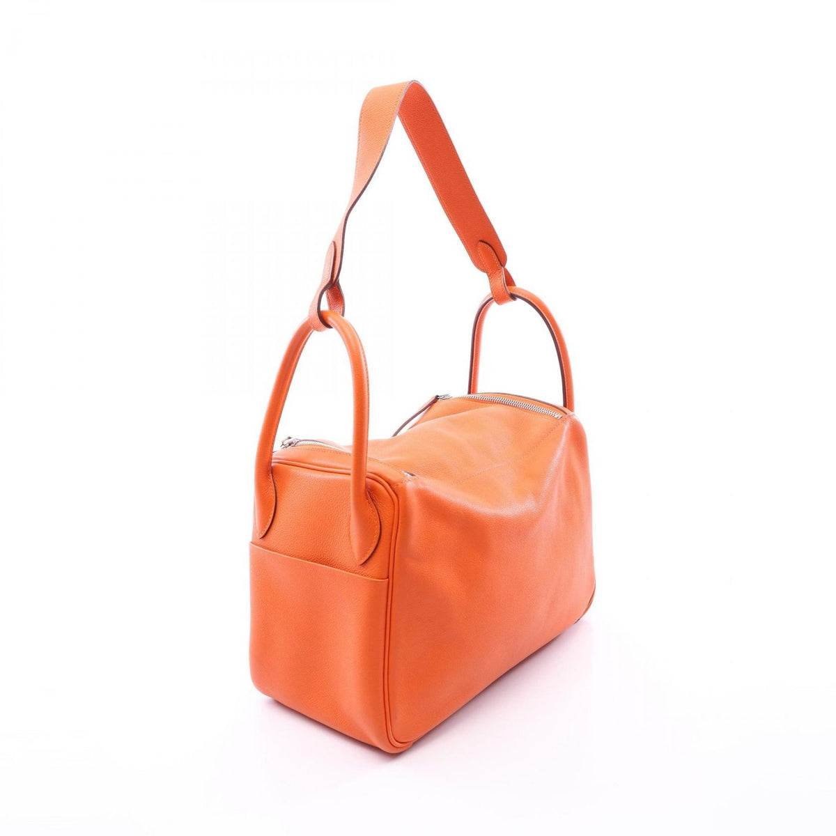 Hermes Shoulder Bag Lindy 30 Orange Leather — view 2