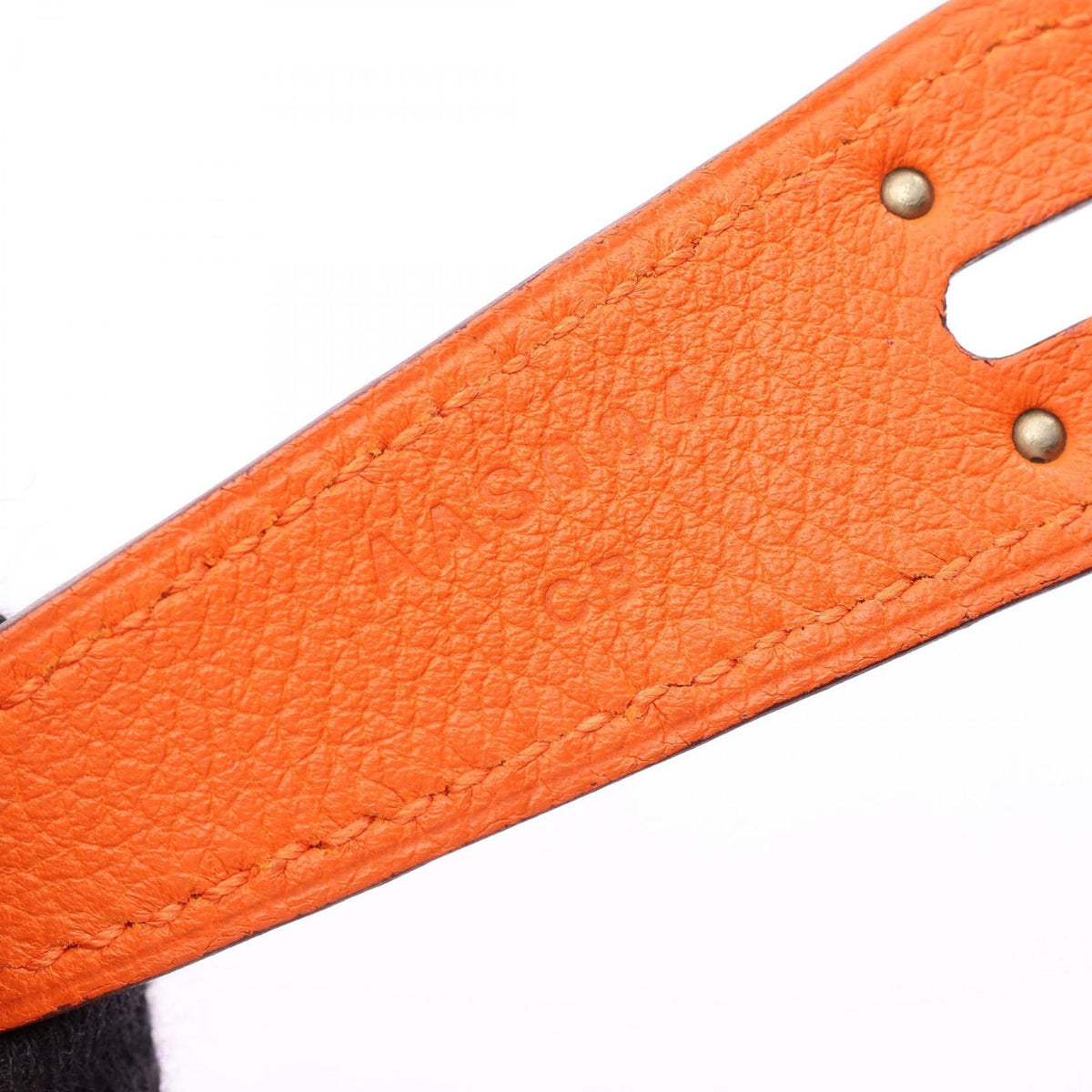 Hermes Shoulder Bag Lindy 30 Orange Leather — view 5
