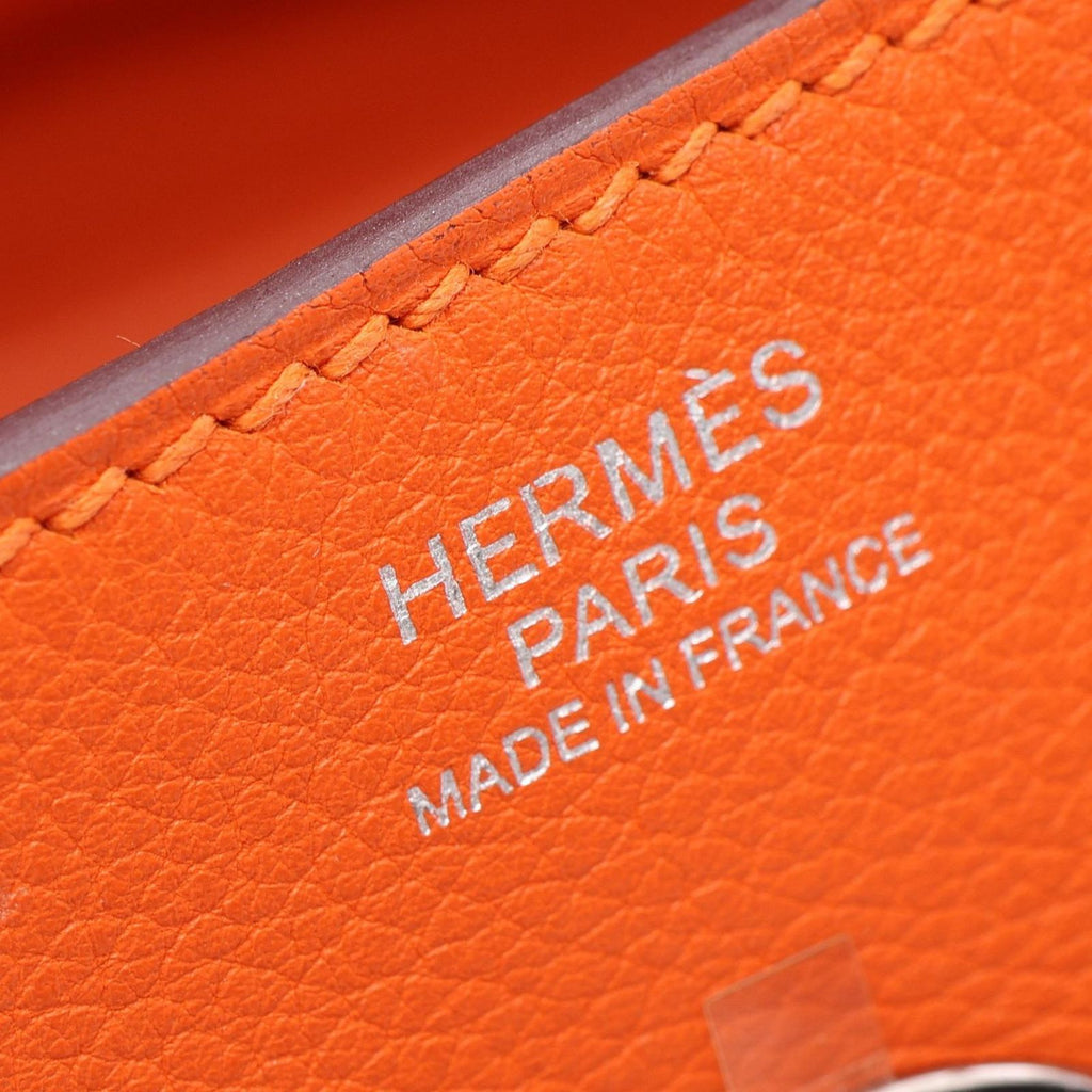 Hermes Shoulder Bag Lindy 30 Orange Leather — view 4