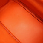 Hermes Shoulder Bag Lindy 30 Orange Leather — view 6