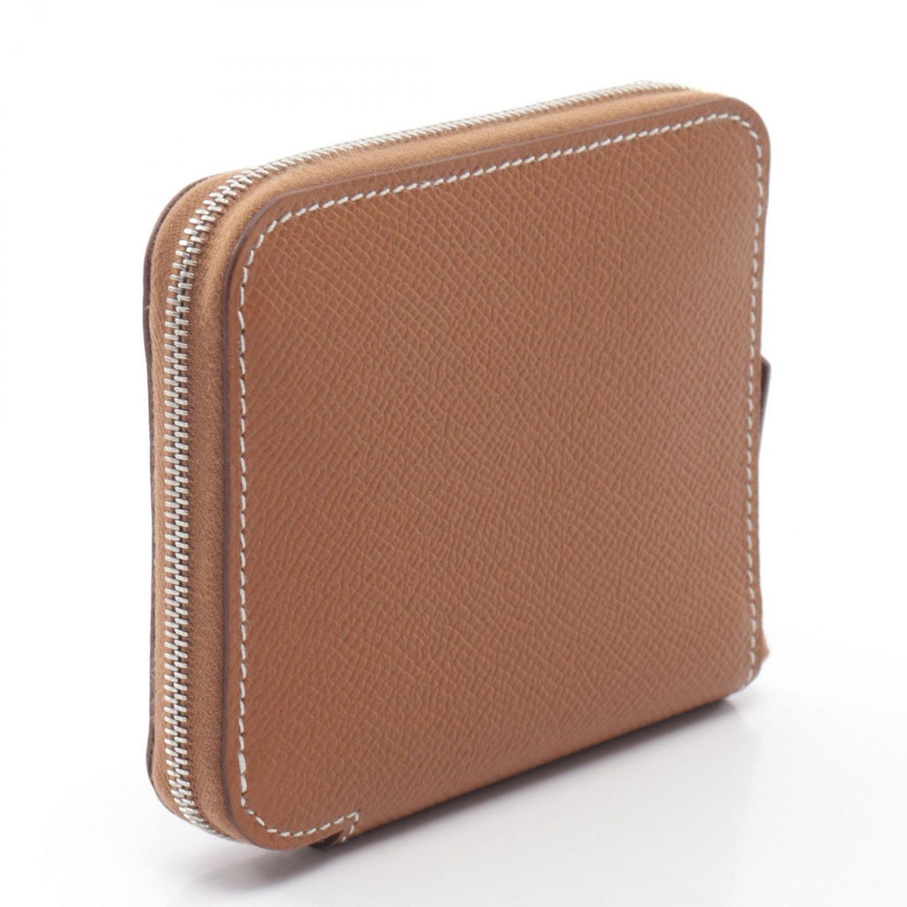 Hermes Round Wallet Azap Compact Silk'in Gold Leather — view 2