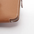 Hermes Round Wallet Azap Compact Silk'in Gold Leather — view 7