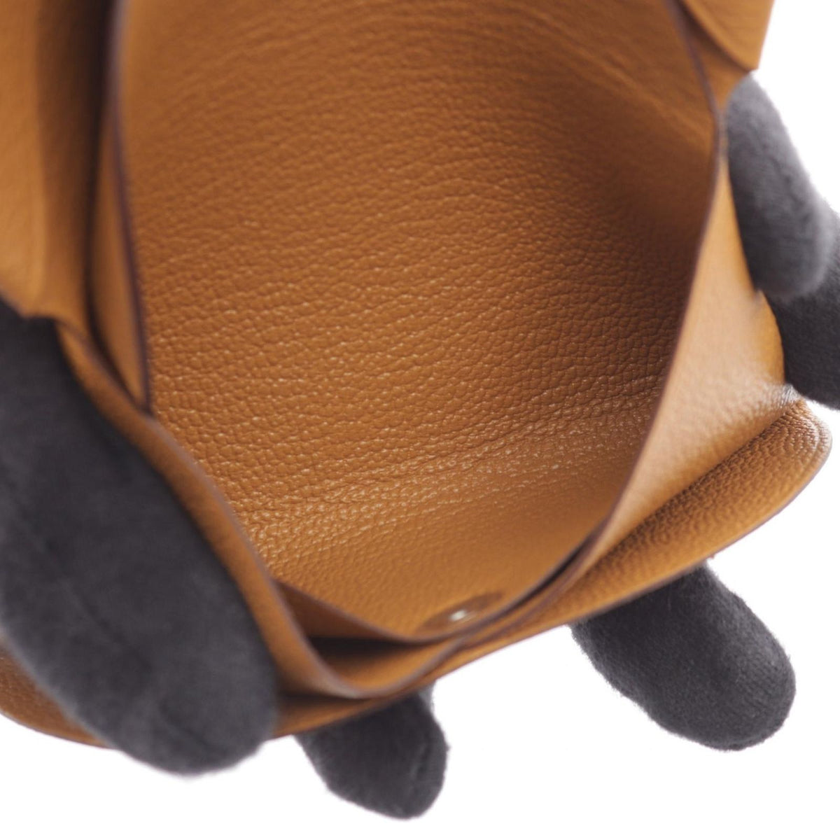 Hermes Coin Purse Calvi Duo Sesame Leather — view 4