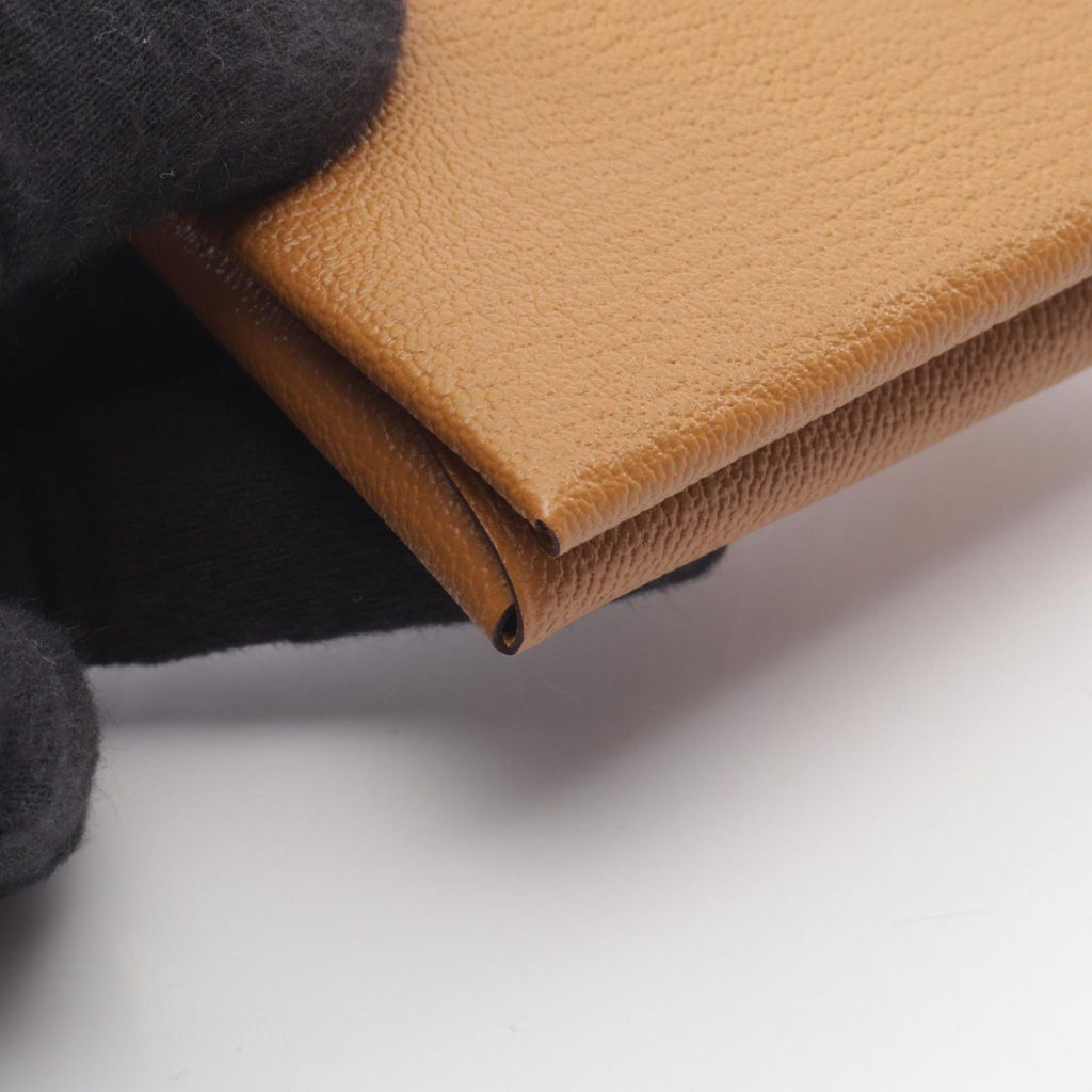 Hermes Coin Purse Calvi Duo Sesame Leather — view 7